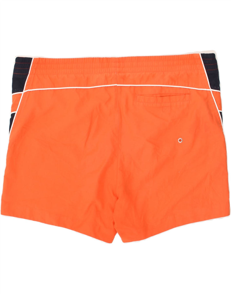 CHAMPION Mens Graphic Swimming Shorts Large Orange Polyester | Vintage Champion | Thrift | Second-Hand Champion | Used Clothing | Messina Hembry 