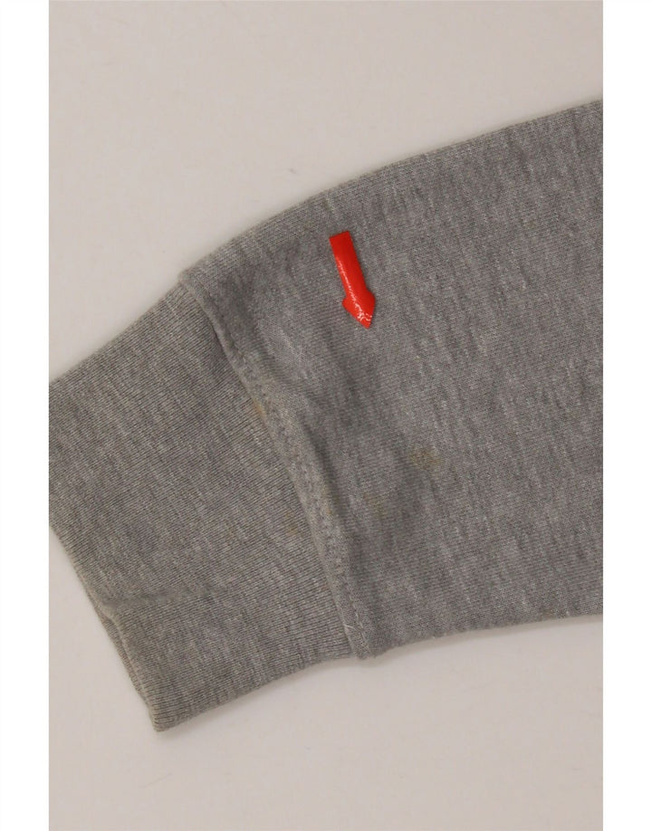 Zara Mens Sweatshirt Jumper Large Grey Colourblock Cotton