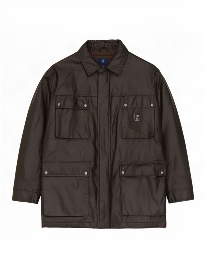 Piero Guidi Mens Utility Jacket UK 40 Large Black Cotton