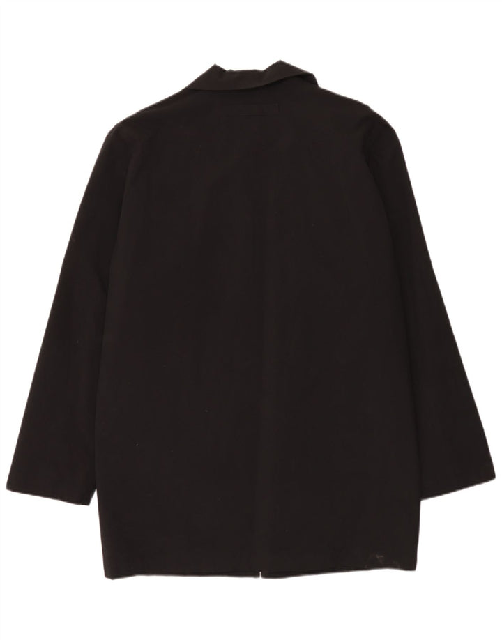 Karl Lagerfeld Mens Overcoat IT 48 Medium Black Polyester