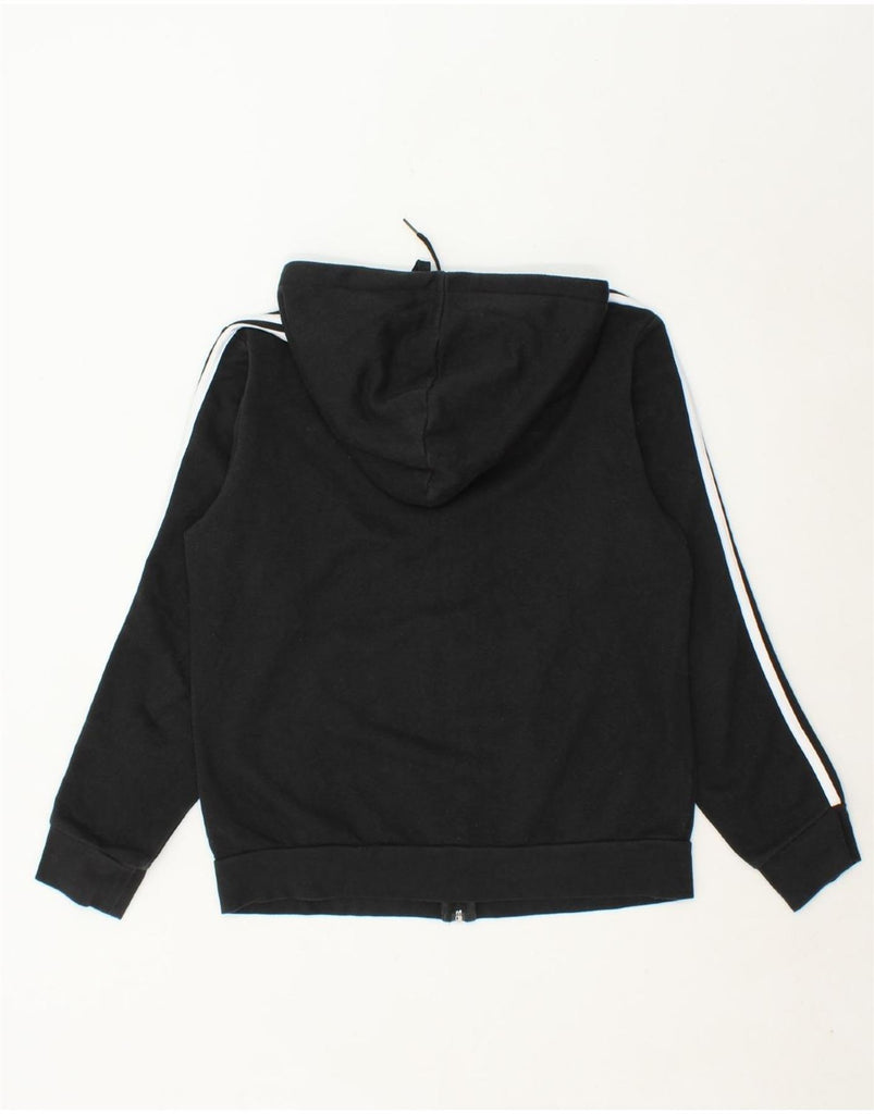 ADIDAS Womens Zip Hoodie Sweater UK 16/18 Large Black Cotton Vintage Adidas and Second-Hand Adidas from Messina Hembry 