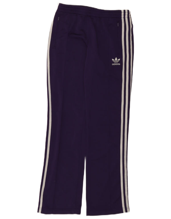 Adidas Womens Tracksuit Trousers IT 42 Medium Purple Polyester