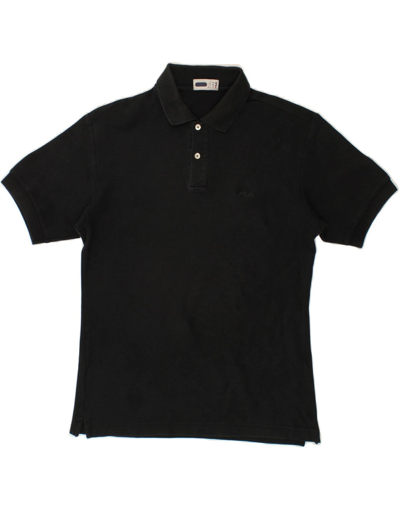 FILA Mens Polo Shirt Small Black Cotton Vintage Fila and Second-Hand Fila from Messina Hembry 