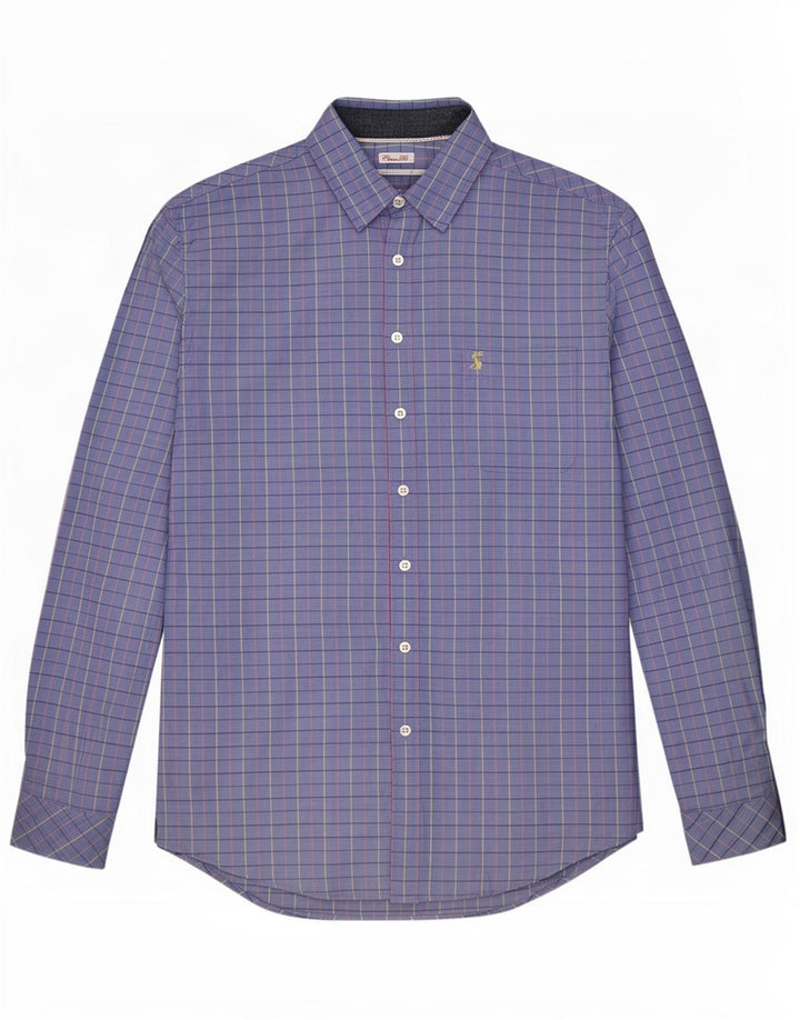 Joules Mens Classic Fit Shirt Medium Blue Check Cotton