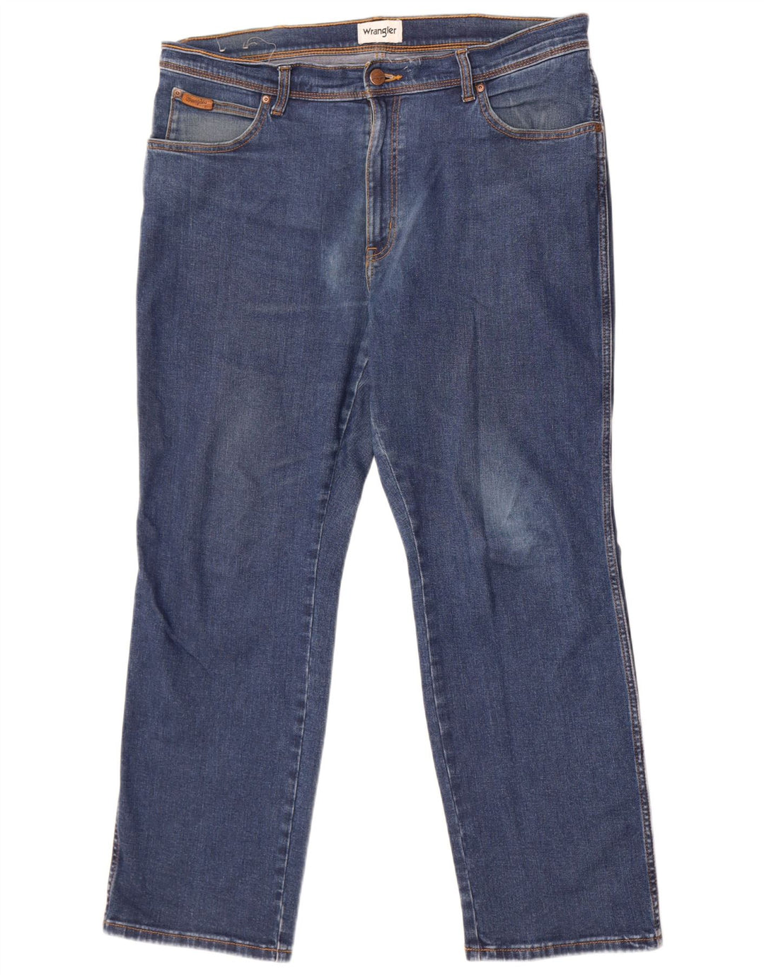 Wrangler Mens Texas Straight Jeans W38 L30 Blue Cotton