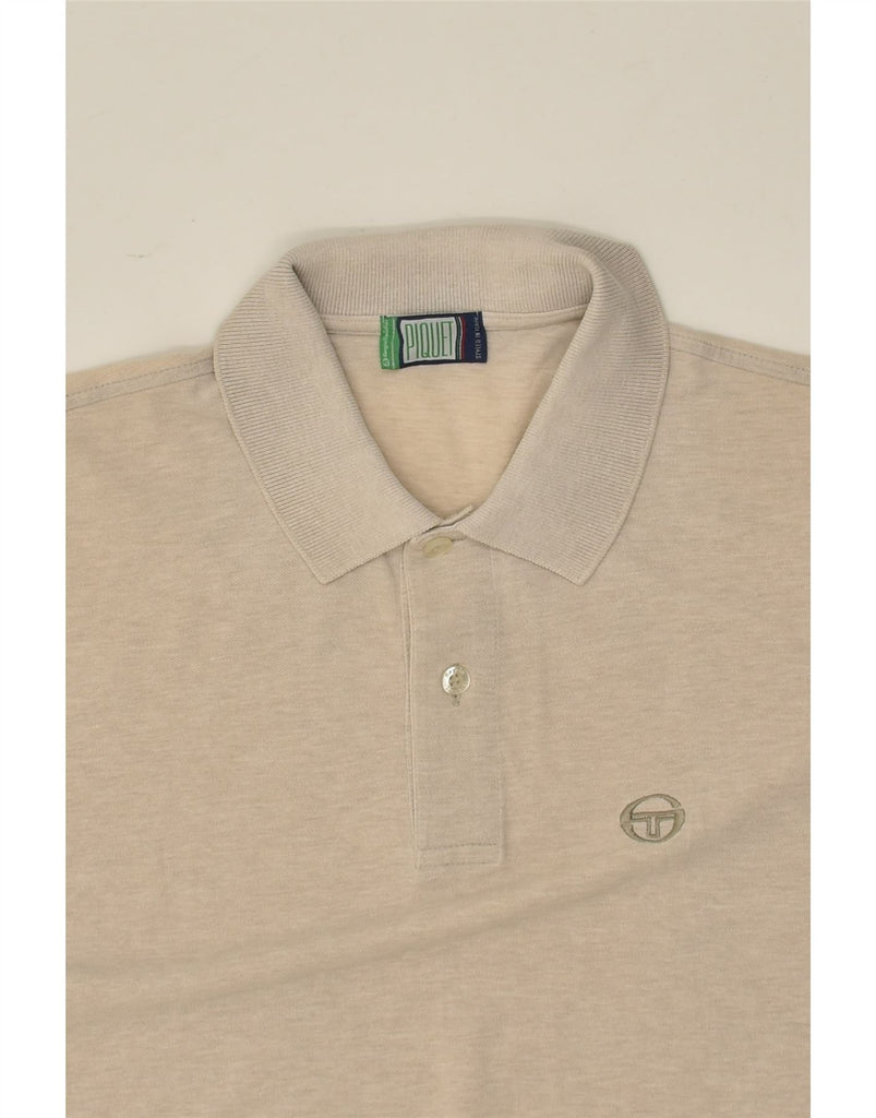 SERGIO TACCHINI Mens Polo Shirt IT 50 Medium Grey | Vintage Sergio Tacchini | Thrift | Second-Hand Sergio Tacchini | Used Clothing | Messina Hembry 