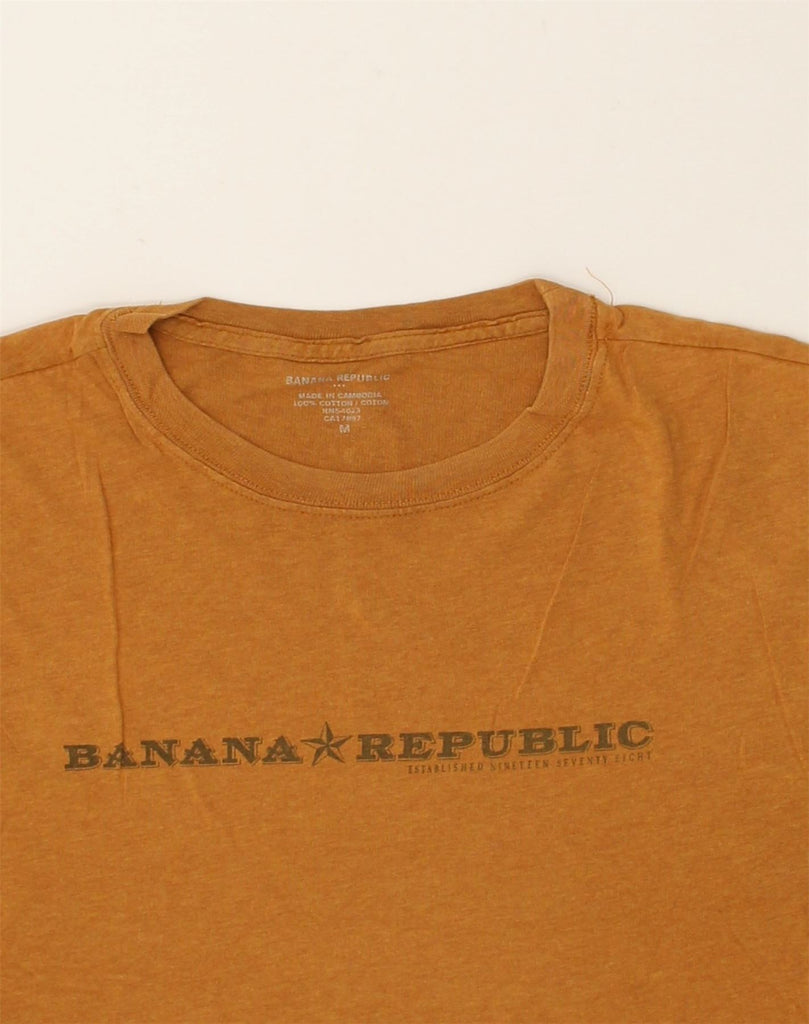 BANANA REPUBLIC Mens Graphic T-Shirt Top Medium Brown Cotton | Vintage Banana Republic | Thrift | Second-Hand Banana Republic | Used Clothing | Messina Hembry 