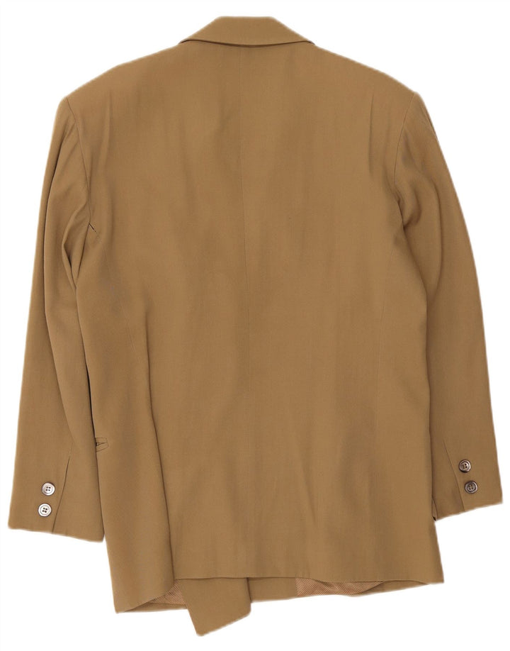 Mouche Womens Double Breasted Blazer Jacket UK 18 XL  Khaki