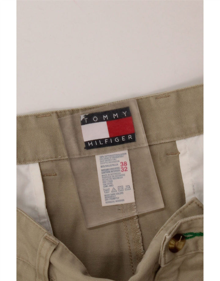 TOMMY HILFIGER Mens Pegged Chino Trousers W38 L32 Beige Cotton
