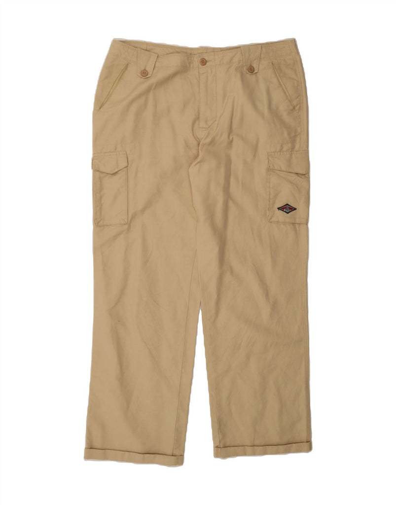 BEAR Mens Straight Cargo Trousers W40 L32 Beige Cotton Vintage Bear and Second-Hand Bear from Messina Hembry 