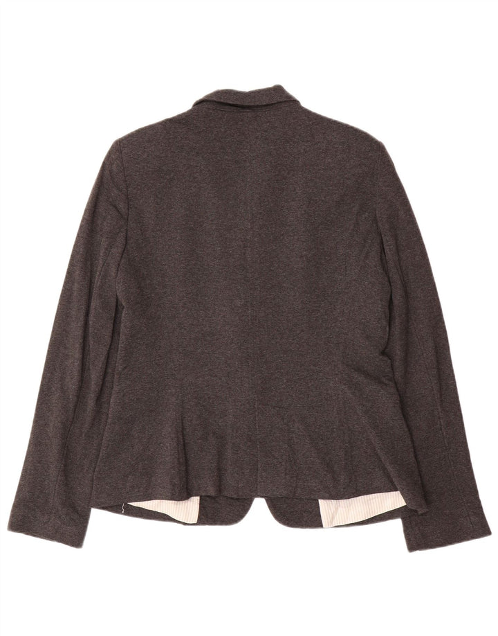 Zara Womens 1 Button Blazer Jacket UK 18 XL Grey