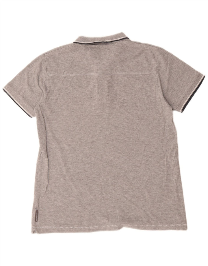 French Connection Mens Polo Shirt Small Grey Cotton