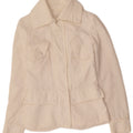 PINKO Womens Utility Jacket UK 8 Small White Polyester