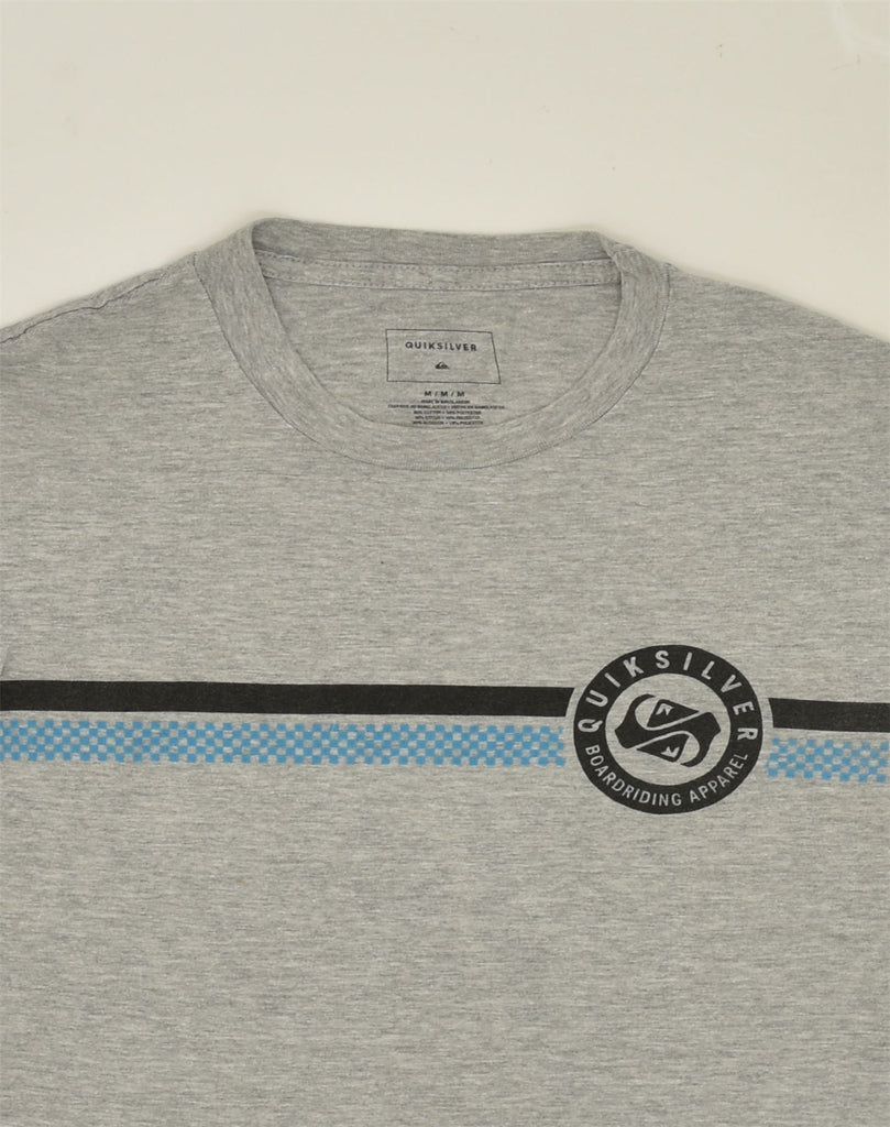 QUIKSILVER Mens Graphic T-Shirt Top Medium Grey Cotton | Vintage Quiksilver | Thrift | Second-Hand Quiksilver | Used Clothing | Messina Hembry 