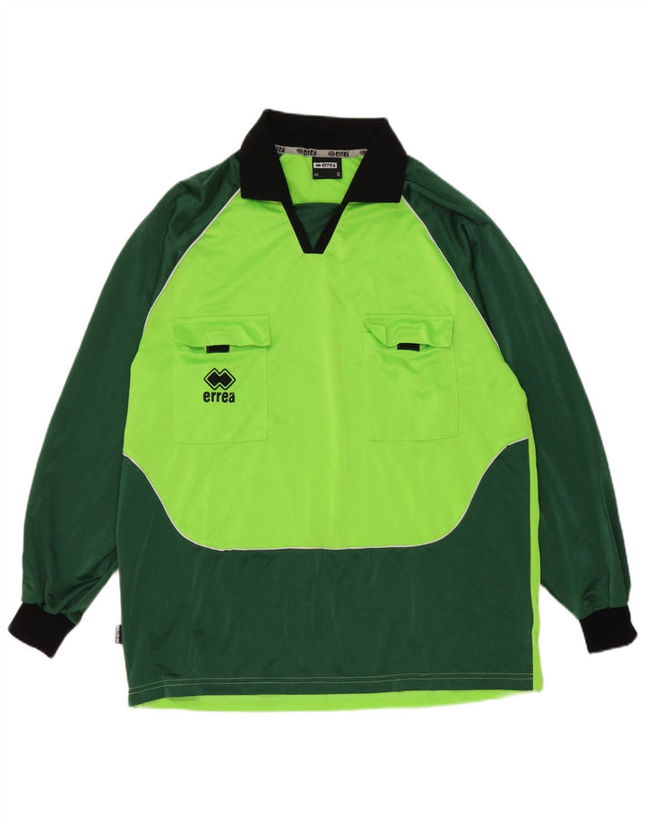Errea Mens Top Long Sleeve XL Green Colourblock Polyester