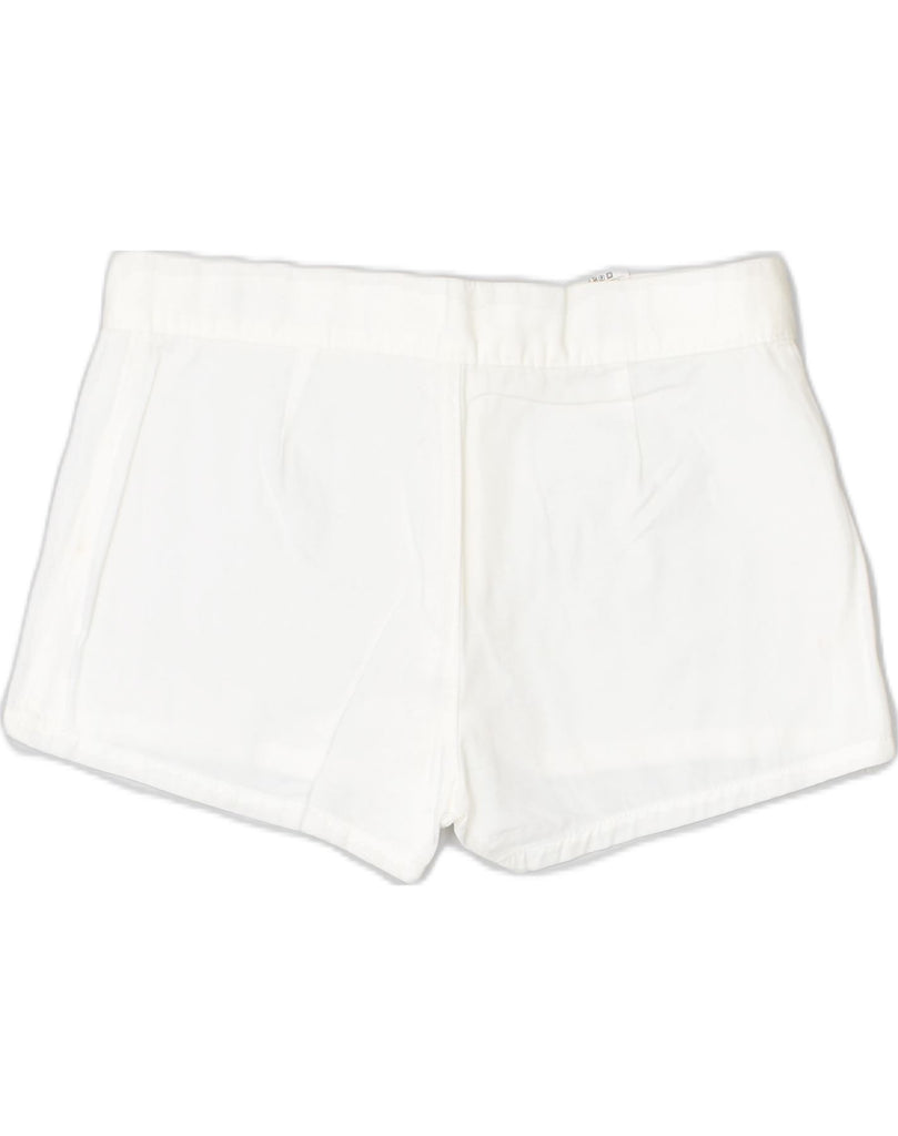 BENETTON Womens Casual Shorts IT 40 Small W28 White Cotton | Vintage Benetton | Thrift | Second-Hand Benetton | Used Clothing | Messina Hembry 