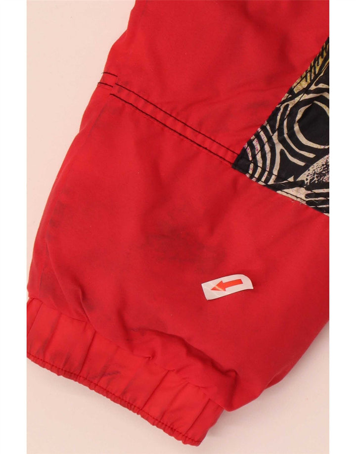 Capt. Cook Mens Graphic Ski Jacket UK 40 Large Red Colourblock Polyamide