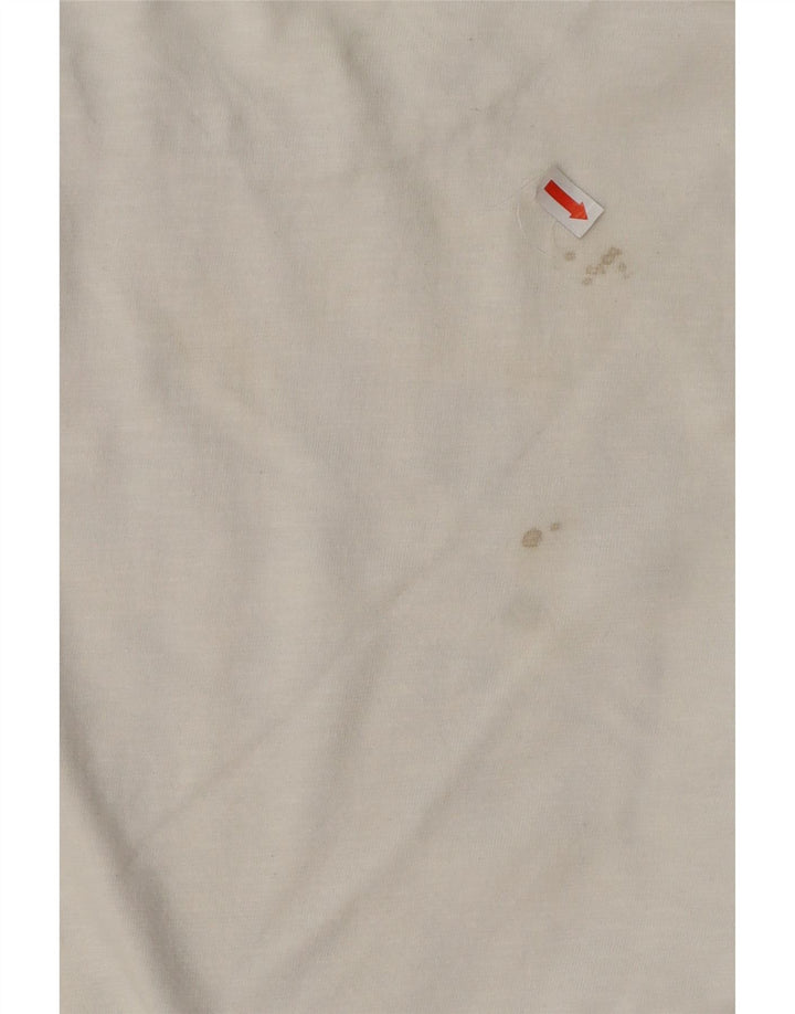 SUPERDRY Mens Graphic Top Long Sleeve Large White Cotton