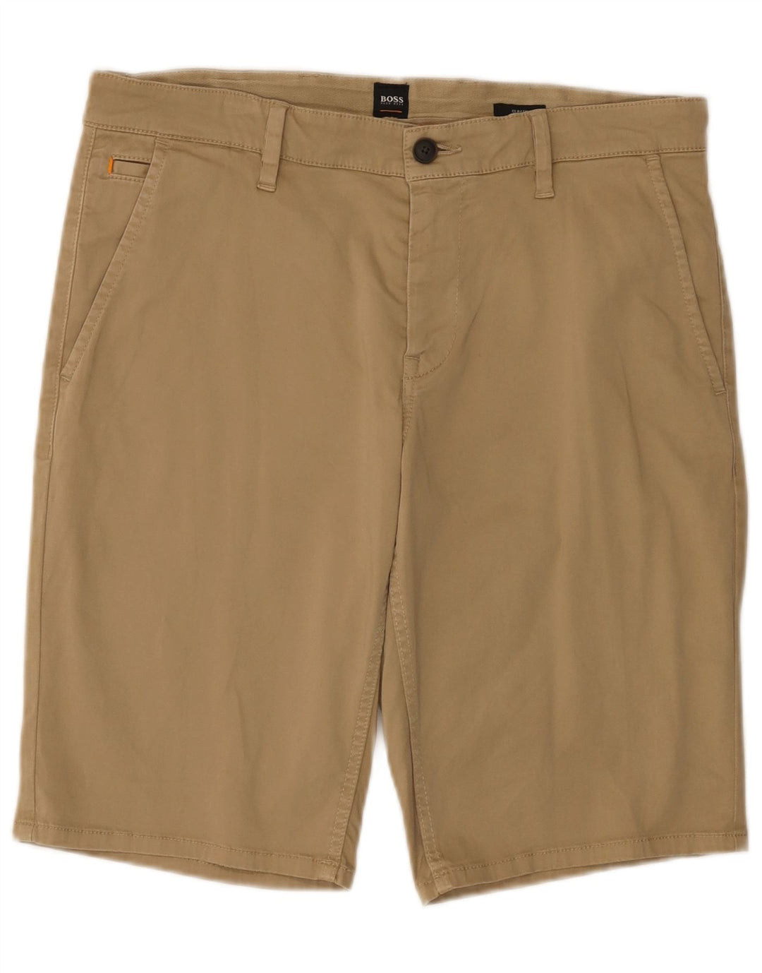 Hugo Boss Mens Chino Shorts W35 Large Beige Cotton