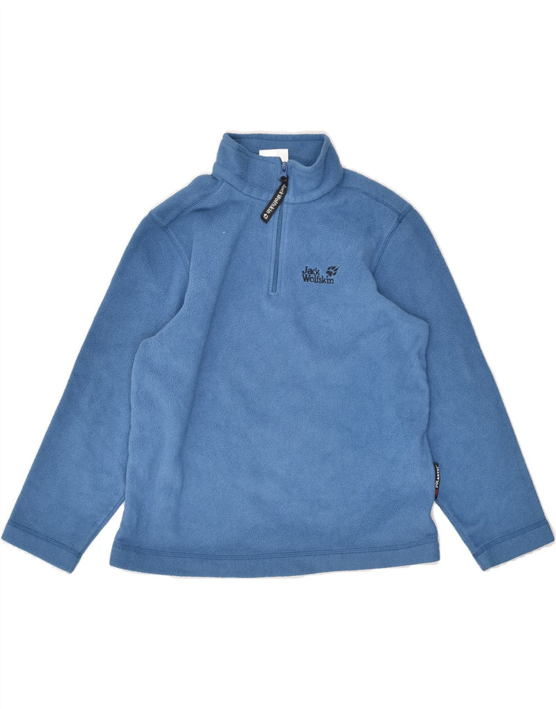 JACK WILLS Girls Zip Neck Fleece Jumper 9-10 Years Blue Polyester | Vintage Jack Wills | Thrift | Second-Hand Jack Wills | Used Clothing | Messina Hembry 