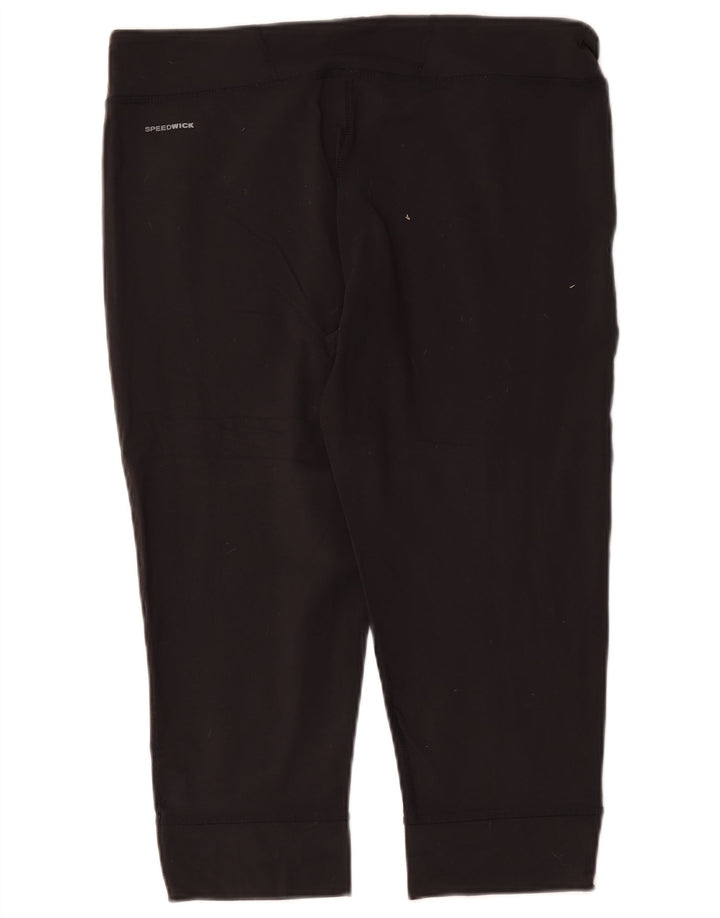 Reebok Womens Capri Leggings UK 18 XL Black Nylon