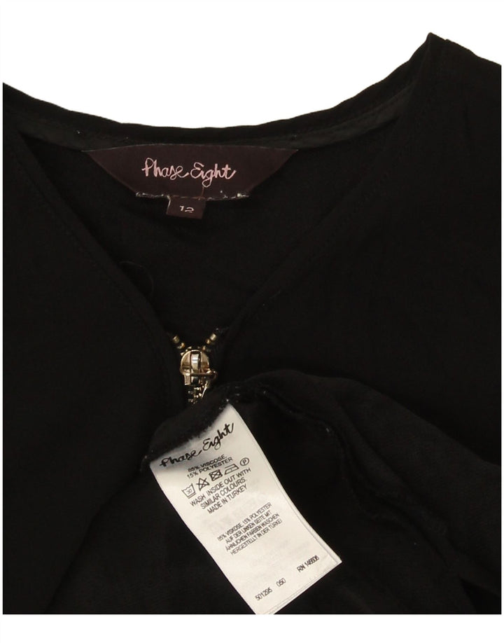 Phase Eight Womens Blouse Top UK 12 Medium Black Viscose