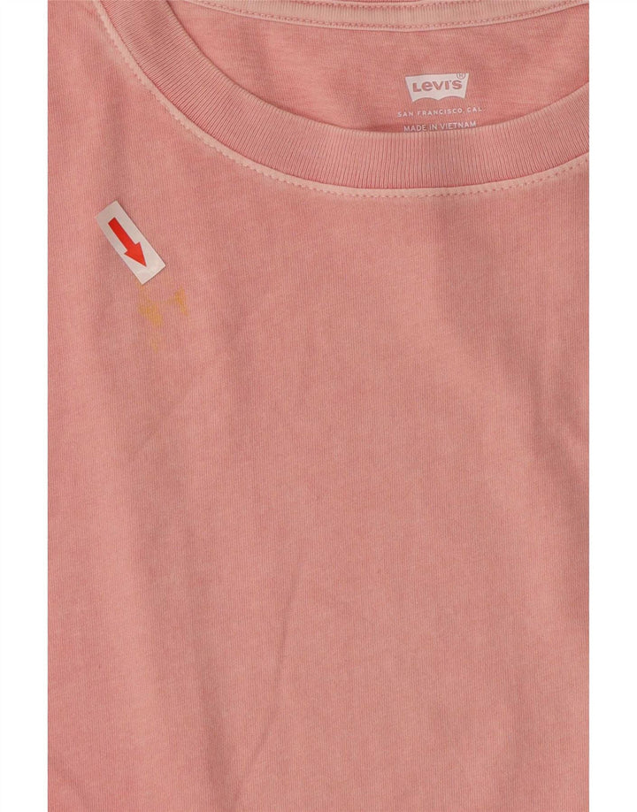 Levi's Womens Oversized Graphic T-Shirt Top UK 10 Small Pink
