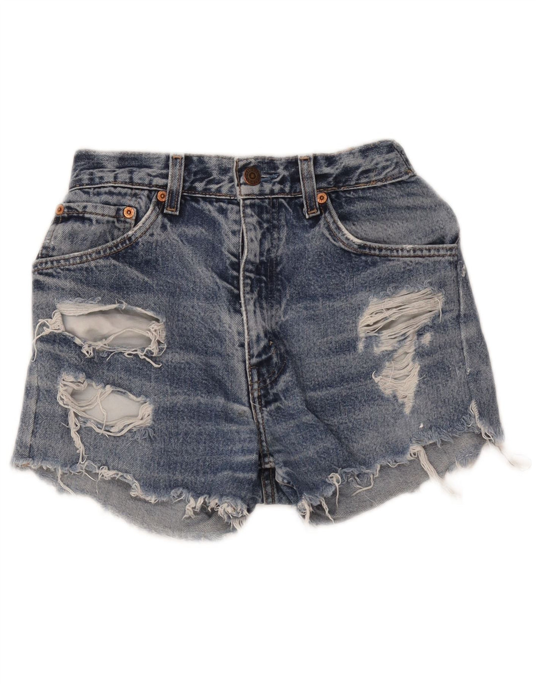 Levi's Womens Distressed Denim Shorts W24 XS Blue