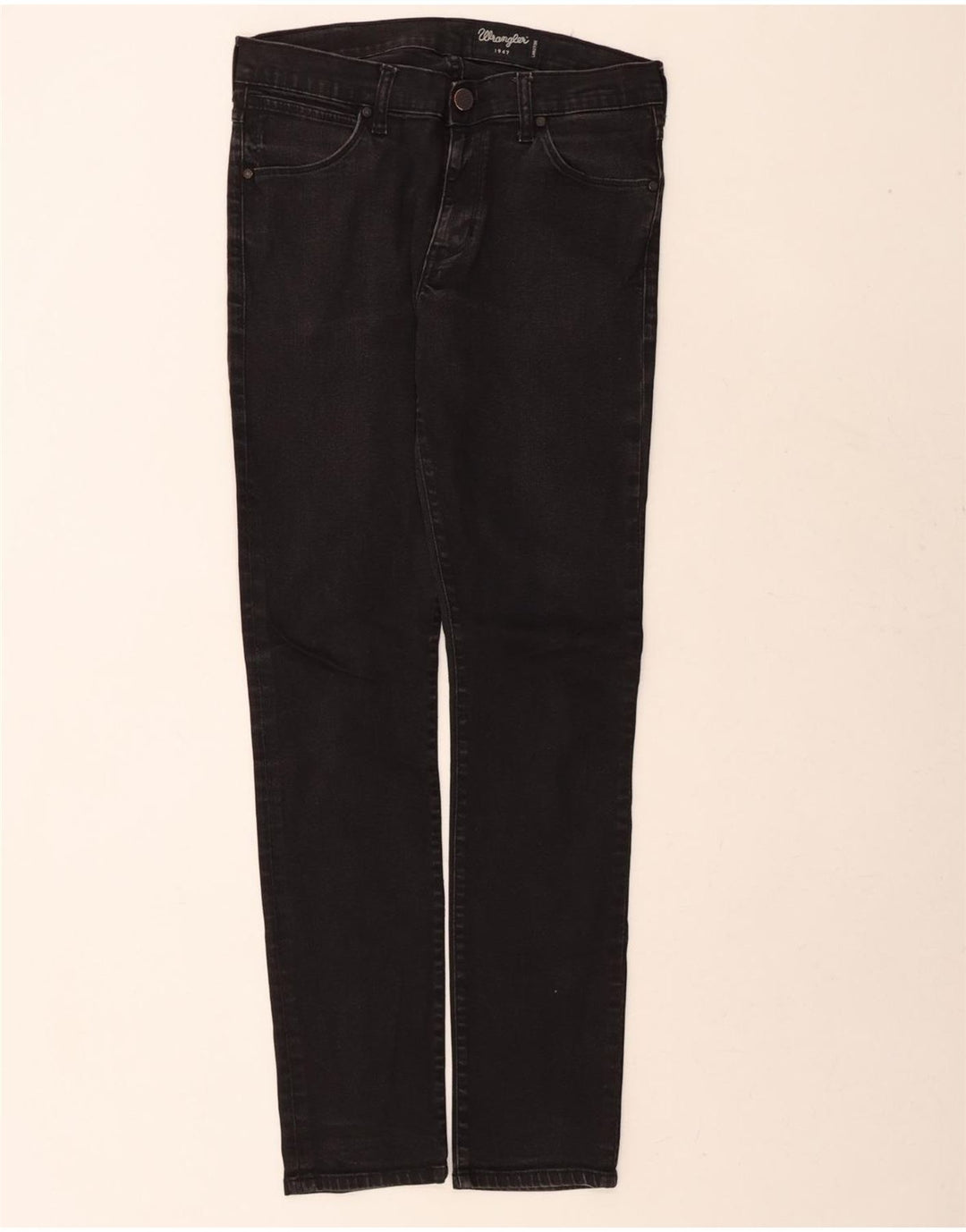 WRANGLER Womens Larston Slim Jeans W30 L34 Black Cotton Vintage Wrangler and Second-Hand Wrangler from Messina Hembry 