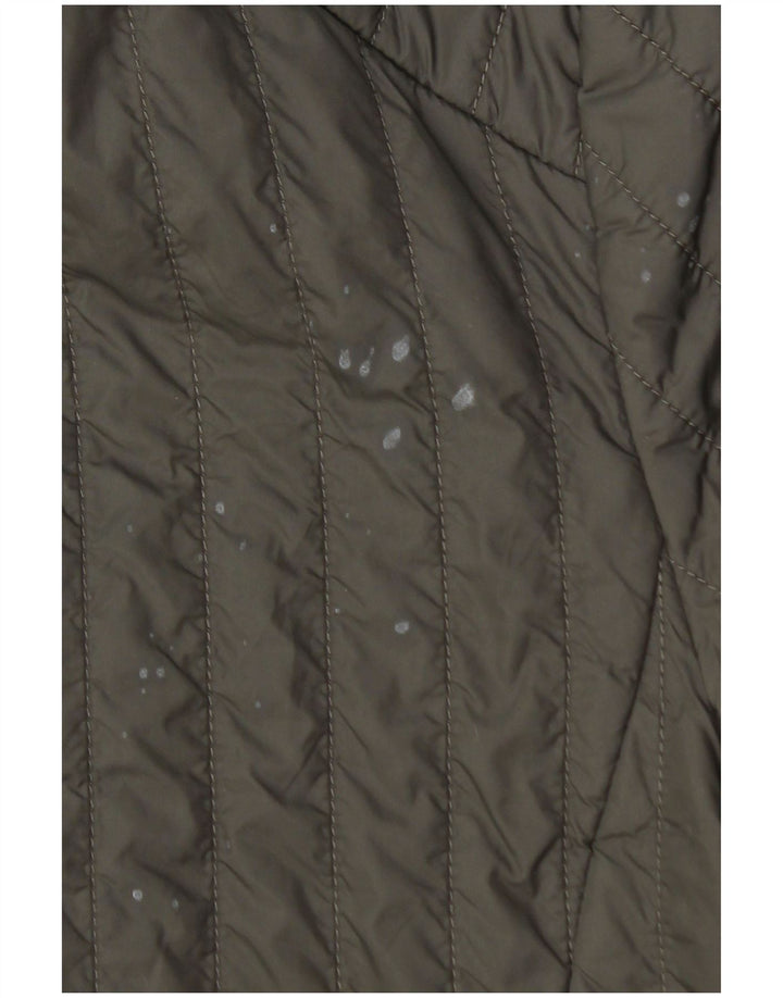 ARMANI JEANS Mens Padded Jacket UK 36 Small Khaki Polyamide