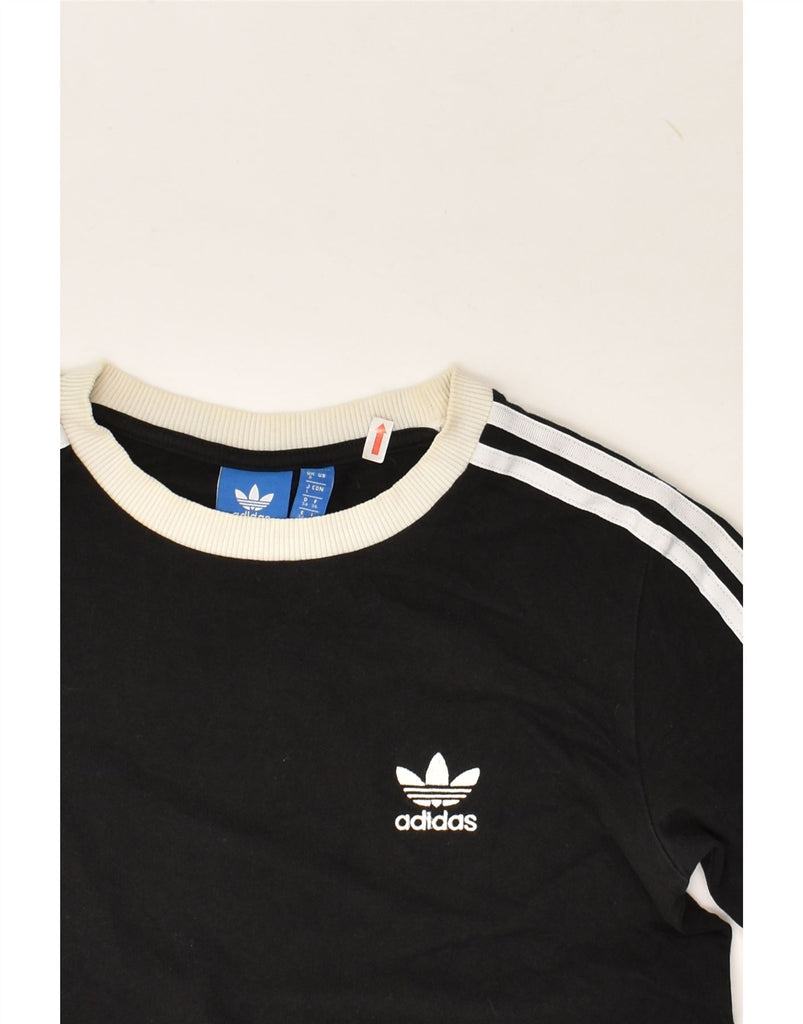 ADIDAS Womens Top Long Sleeve UK 8 Small Black | Vintage Adidas | Thrift | Second-Hand Adidas | Used Clothing | Messina Hembry 