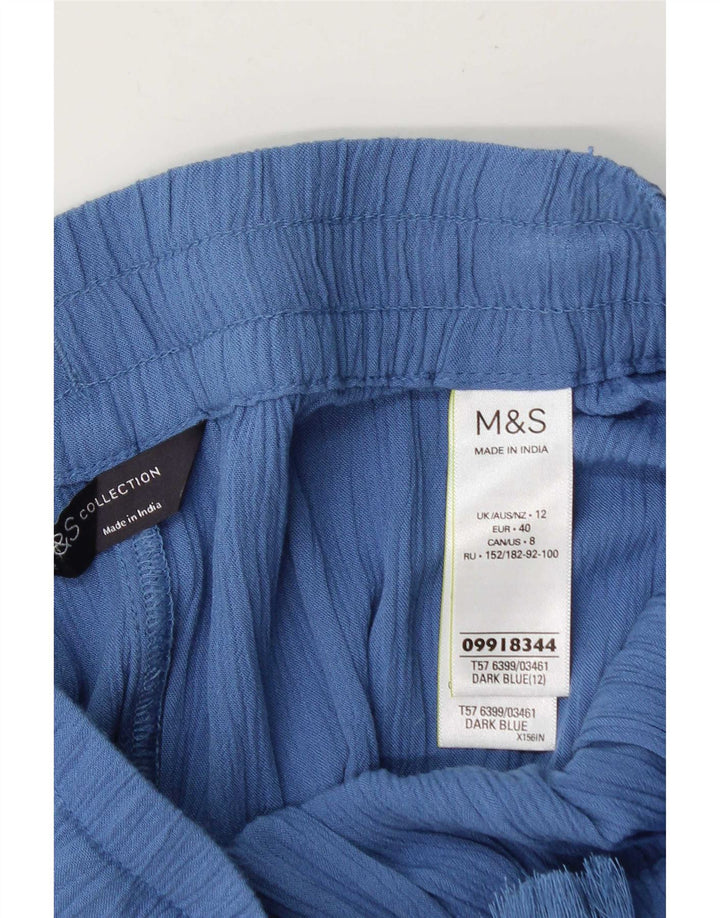 Marks & Spencer Womens Shorts UK12 Medium W30 Blue Viscose