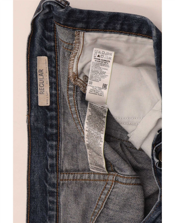 Marks & Spencer Mens Regular Straight Jeans W42 L31 Blue Cotton