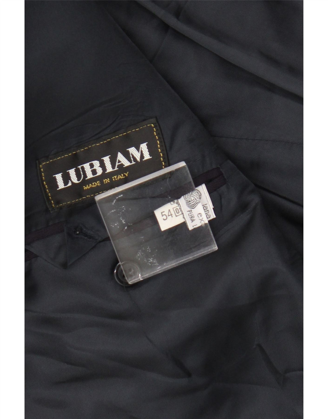 Lubiam Mens Double Breasted Blazer Jacket IT 54 2XL Navy Blue Virgin Wool