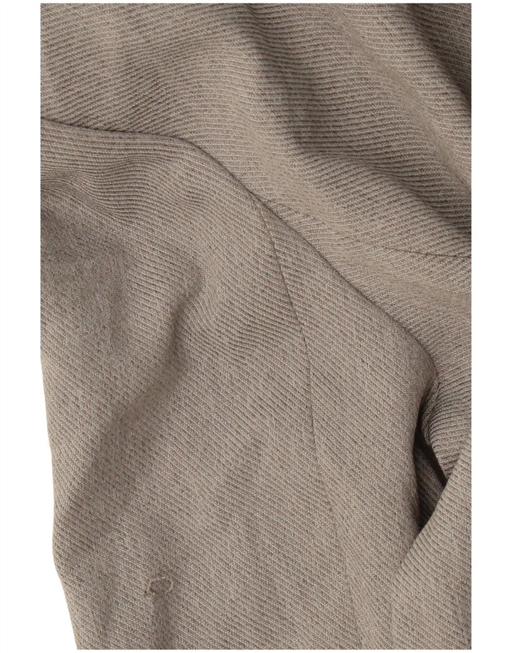 CALVIN KLEIN Womens Longline Open Blazer Jacket US 12 Large Grey Polyester