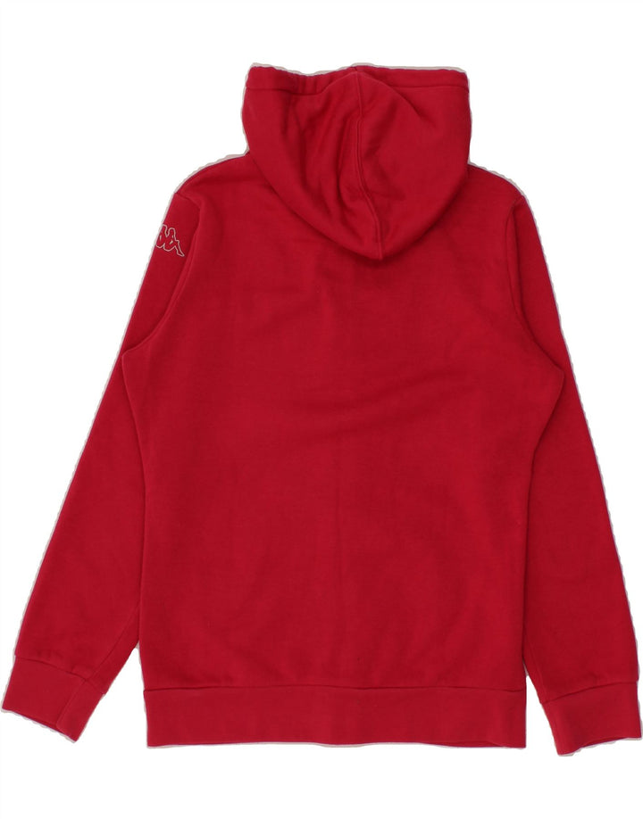 KAPPA Womens Graphic Zip Hoodie Sweater UK 16 Large Red Polyester Vintage Kappa and Second-Hand Kappa from Messina Hembry 