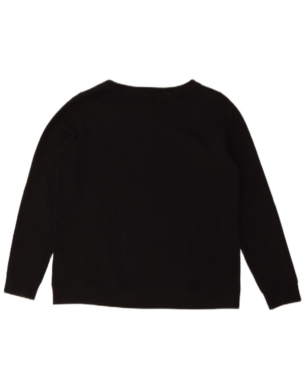 Converse Womens Graphic Sweatshirt Jumper UK 14 Medium Black Cotton