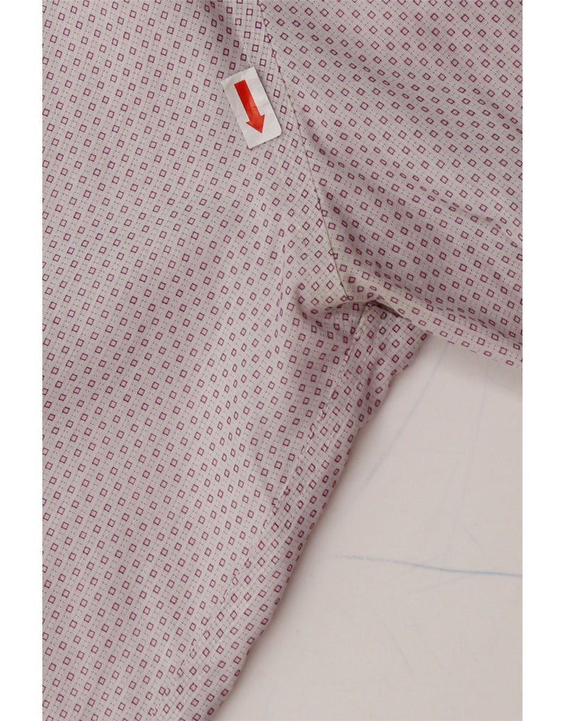 CALVIN KLEIN Mens Slim Fit Shirt Size 16 Large Pink Spotted Cotton Vintage Calvin Klein and Second-Hand Calvin Klein from Messina Hembry 