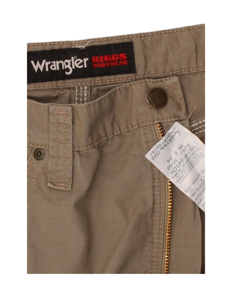 WRANGLER Mens Straight Casual Trousers W36 L34 Beige Cotton Vintage Wrangler and Second-Hand Wrangler from Messina Hembry 