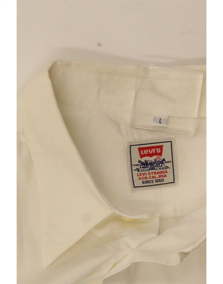 Levi's Mens Short Sleeve Shirt Large White