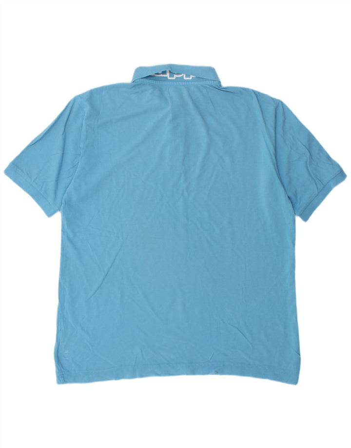 Kappa Mens Graphic Polo Shirt XL Blue Cotton