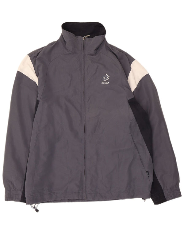 Lotto Mens Loose Fit Tracksuit Top Jacket Small Blue Colourblock Polyester