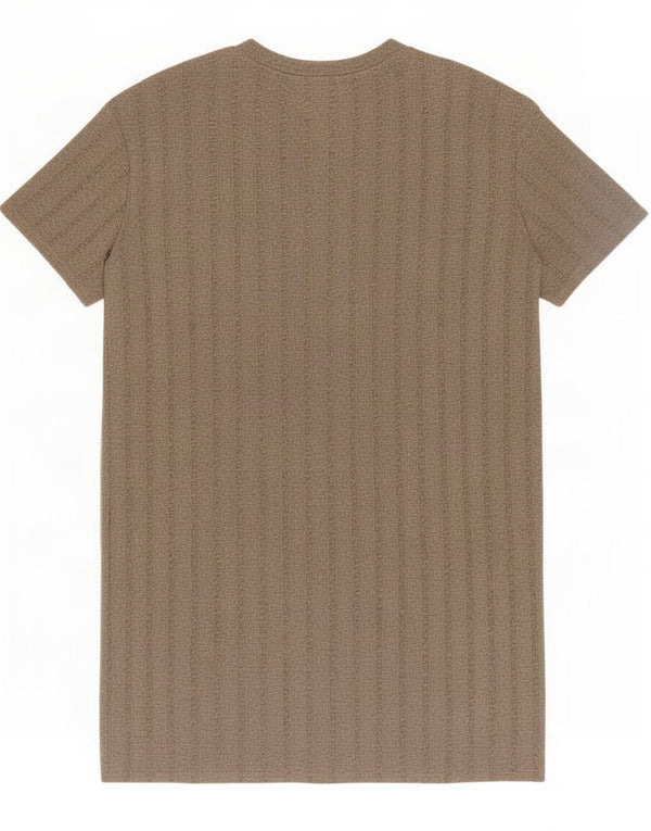 Zara Womens T-Shirt Dress UK 14 Medium Beige Striped Polyester
