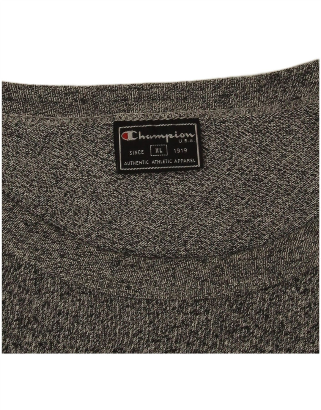 Champion Mens Graphic T-Shirt Top XL Grey Flecked