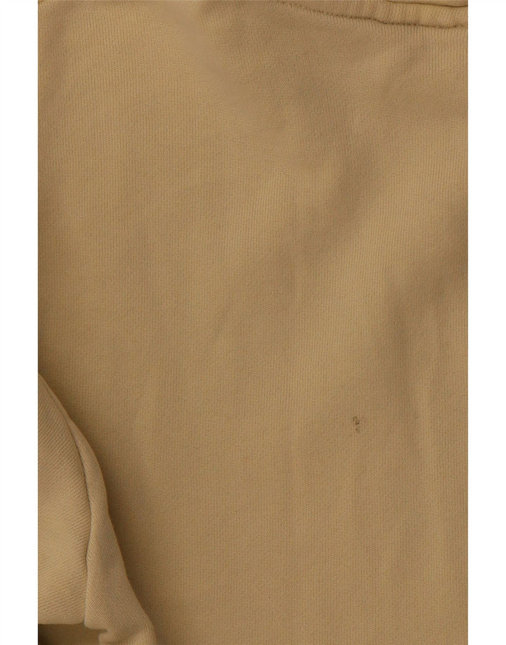 ADIDAS Mens Graphic Hoodie Jumper Medium Yellow Cotton