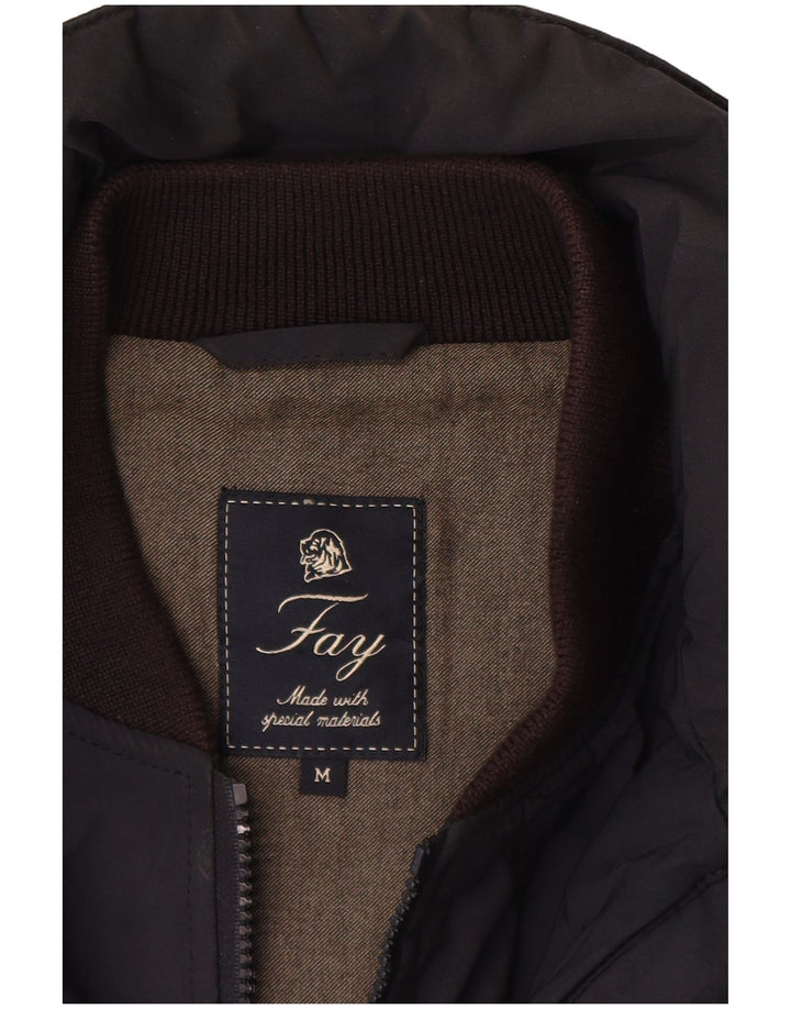 FAY Mens Utility Jacket UK 38 Medium Navy Blue Polyester