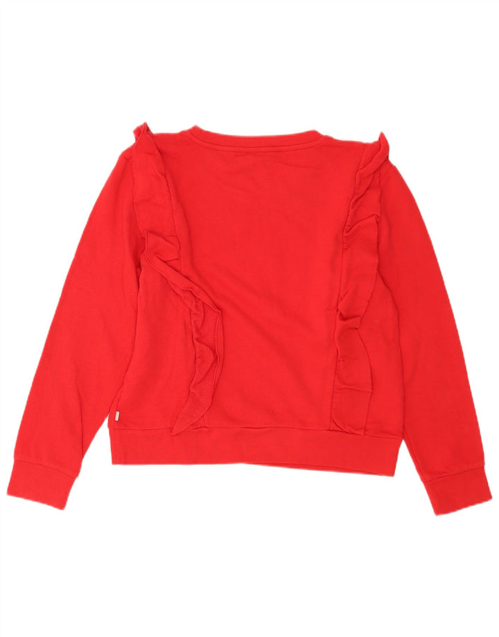 Levi's Womens Sweatshirt Jumper UK 14 Medium Red Cotton