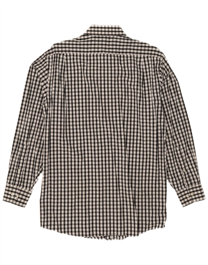 Tommy Hilfiger Mens Regular Fit Shirt Size 15 Medium Black Gingham