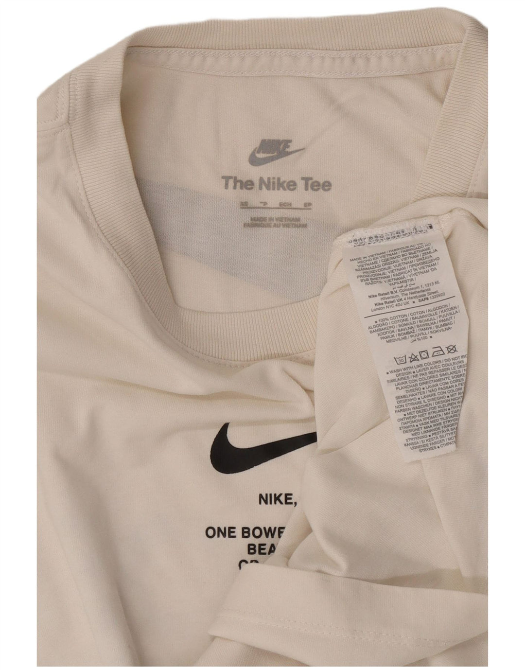 Nike Mens Graphic T-Shirt Top XS White Cotton