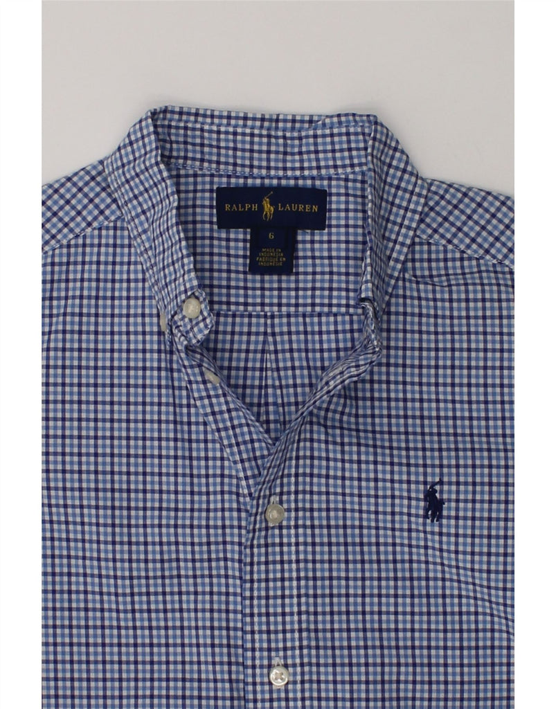 POLO RALPH LAUREN Boys Shirt 5-6 Years Blue Check Cotton | Vintage Polo Ralph Lauren | Thrift | Second-Hand Polo Ralph Lauren | Used Clothing | Messina Hembry 